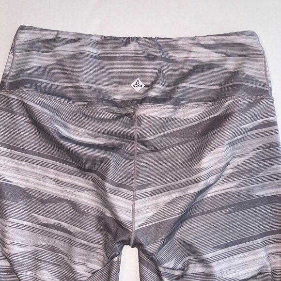 Prana Multicolor Striped Workout Stretch‎ Pull On Capri Leggings Womens Small - Picture 8 of 9